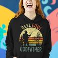 Fishing Dad Vintage Reel Cool Godfather Fathers Day Gift Women Hoodie Gifts for Her