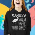 Flamingos Make Me Happy You Not So Much Retro Women Hoodie Gifts for Her