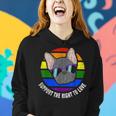 French Bulldog Gay Rainbow Flag Sunset Lgbt Pride Women Hoodie Gifts for Her
