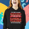 Fun Harmonica Teacher School Music Quote Women Hoodie Gifts for Her