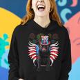 Funny Black Pug 4Th Of July Dog Usa Eagle Wing Flag Dad Mom Gifts For Mom Funny Gifts Women Hoodie Gifts for Her