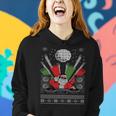 Christmas Dj Santa Club Music Ugly Christmas Sweater Women Hoodie Gifts for Her