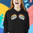 Funny Gay Les Pride Rainbow Boobs Skeleton Hand Lgbt Gay Women Hoodie Gifts for Her
