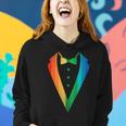 Gay Pride Rainbow Graphic Tuxedo Men Women Women Hoodie Gifts for Her