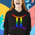 Gemini Lgbt Zodiac Sign Lgbt Rainbow Pride Gay Gifts Women Hoodie Gifts for Her