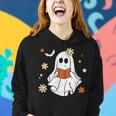 Ghost Reading Book Halloween Costume Teacher Librarian Women Hoodie Gifts for Her