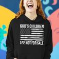 Gods Children Are Not For Sale Funny American Flag Quote Women Hoodie Gifts for Her