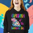 Grandma Of The Birthday Girl Rolling Skate Family Party Women Hoodie Gifts for Her