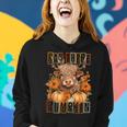 Hay There Pumkin Highland Cow Fall Autumn Thanksgiving Women Hoodie Gifts for Her