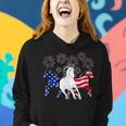 Horses Fireworks 4Th Of July Us Independence Day Women Hoodie Gifts for Her