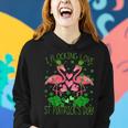 I Flocking Love Flamingo St Patricks Day Flamingo Paddys Women Hoodie Gifts for Her