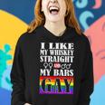 I Like My Whiskey Straight My Bars Gay Pride Lgbtq Women Hoodie Gifts for Her