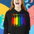 I Read Banned Books Week Rainbow Lgbt Book Lover Teacher Women Hoodie Gifts for Her