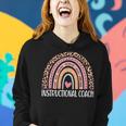 Instructional Coach Rainbow Leopard 1St Day Of School Women Hoodie Gifts for Her