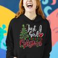 Just A Girl Who Loves Christmas A For Xmas Girls Women Hoodie Gifts for Her