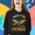 Just A Girl Who Loves Cicadas Brood X Insect Entomology Women Hoodie Gifts for Her