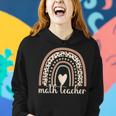 Leopard Rainbow Math Teacher Professor Women Hoodie Gifts for Her