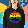 Lesbian Stuff Lgbtq Gay Goth Pride Rainbow Cemetery Cross Women Hoodie Gifts for Her