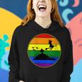 Lesbian Stuff Lgbtq Gay Goth Pride Rainbow Witch Broom Ride Women Hoodie Gifts for Her