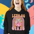 Let's Go Girls Retro Rainbow Cowgirl Disco Bachelorette Women Hoodie Gifts for Her