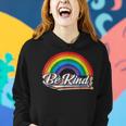 Lgbtq Ally Be Kind Gay Pride Lgbt Rainbow Flag Retro Women Hoodie Gifts for Her