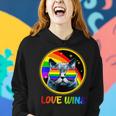 Lgbtq Love Wins Cat Gay Pride Lgbt Ally Rainbow Flag Women Hoodie Gifts for Her