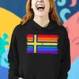 Lgbtq Rainbow Flag Of Sweden Swedish Gay Pride Women Hoodie Gifts for Her