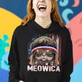 Meowica Cat Mullet American Flag Patriotic 4Th Of July Women Hoodie Gifts for Her