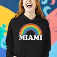 Miami Fl Gay Pride Women Men Rainbow Lesbian Lgbtq Lgbt Women Hoodie Gifts for Her