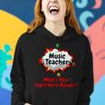 Music Teacher What's Your Superhero Power School Women Hoodie Gifts for Her
