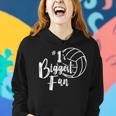 Number One 1 Biggest Fan Volleyball Mom Volleyball Dad Women Hoodie Gifts for Her