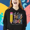 Oh Hey Third Grade Teacher Student Team 3Rd Grade Squad Women Hoodie Gifts for Her