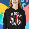 One Nation Under God American Flag Patriotic 4Th Of July Women Hoodie Gifts for Her