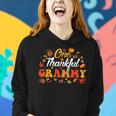 One Thankful Grammy Turkey Autumn Leaves Fall Thanksgiving Women Hoodie Gifts for Her