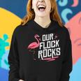 Our Flock Rocks Flamingo Mothers Day Funny Gift Women Hoodie Gifts for Her