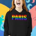 Paris France Lgbtq Pride Gay Lesbian Rainbow Flag Equality Women Hoodie Gifts for Her