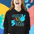 Peace Out 5Th Grade Funny End Of School Year Teacher Student Women Hoodie Gifts for Her