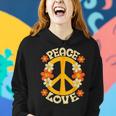 Peace Sign Love 60S 70S 80S Hippie Floral Halloween Girls Women Hoodie Gifts for Her