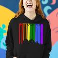 Pittsburgh Pa Downtown Rainbow Skyline Lgbt Gay Pride Women Hoodie Gifts for Her