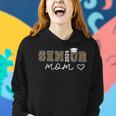 Proud Mom Class Of 2024 Senior Graduate Leopard Senior 24 Women Hoodie Gifts for Her