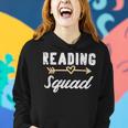 Reading Squad Book Lover Bookworm Teacher Librarian Women Hoodie Gifts for Her
