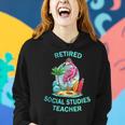 Retired Social Studies Teacher Funny Flamingo Gifts For Teacher Funny Gifts Women Hoodie Gifts for Her