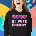 Retro Bi Wife Energy Lgbt Pride Bisexual Flag Gay Marriage Women Hoodie Gifts for Her