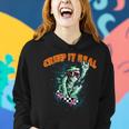Retro Halloween Creep It Real Vintage Mummy Skate Halloween Mummy Funny Gifts Women Hoodie Gifts for Her