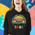 Retro May 1981 40 Years Old Vintage 40Th Birthday Men Women 40Th Birthday Funny Gifts Women Hoodie Gifts for Her