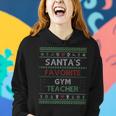 Santa's Favorite Gym Teacher Ugly Sweater Christmas Women Hoodie Gifts for Her