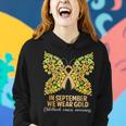 In September We Wear Gold Butterfly Childhood Women Hoodie Gifts for Her