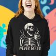 Skull Never Better Skeleton Drinking Coffee Halloween Party Women Hoodie Gifts for Her