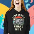 Somebodys Feral Wife Wild Family Mothers Day New Wife Mothers Day Funny Gifts Women Hoodie Gifts for Her