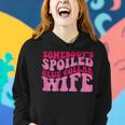 Somebodys Spoiled Blue Collar Wife Someones Spoiled Funny Gifts For Wife Women Hoodie Gifts for Her